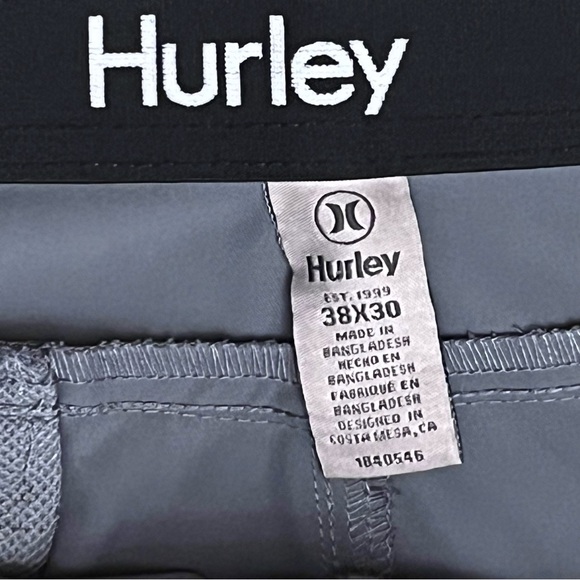 Hurley Mens Performance Stretch Pants Sz 38x30 Blueish Gray Golf - Picture 12 of 13